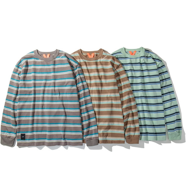 FLATLUX PIER BORDER L/S TEE COFFEE Lサイズ