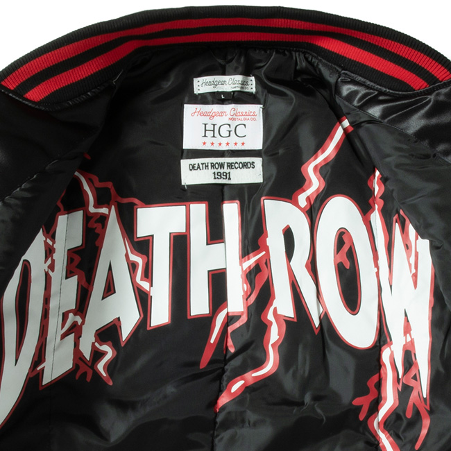 HEADGEAR CLASSIC WELCOME TO DEATH ROW BIKER SATIN JACKET