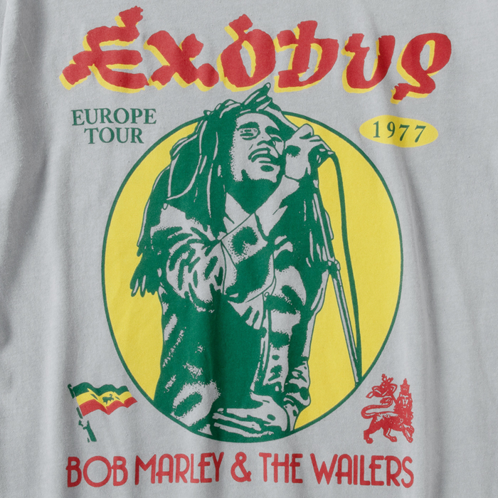 ZION ROOTSWEAR BOB MARLEY 1977 EXODUS EUROPE TOUR TEE