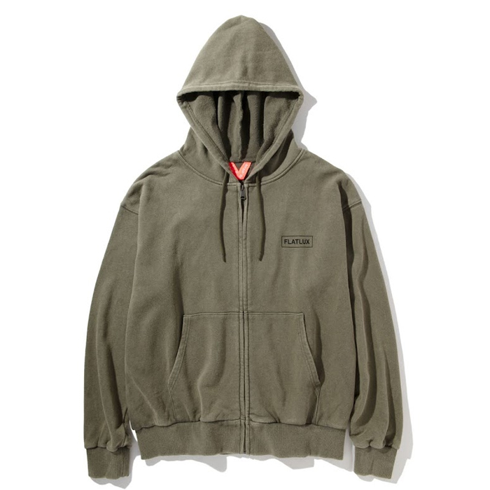 FLATLUX DISTRESS ZIP HOODIE