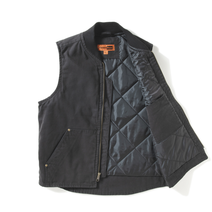 CornerStone WASHED DUCK CLOTH VEST CornerStone WASHED DUCK CLOTH VEST