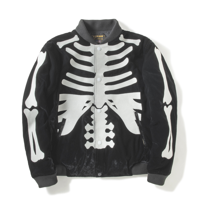 バンソン vanson 50周年 記念　Ｍサイズ ボーン VANSON 50TH ANNIVERSARY VELVETEEN BOMBER JACKET