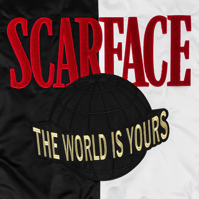 【超激レア】SCARFACE×SHOE PALACE トラックジャケット 赤×黒 Scarface x shoe palace Al Pacino movie promo zip up jacket