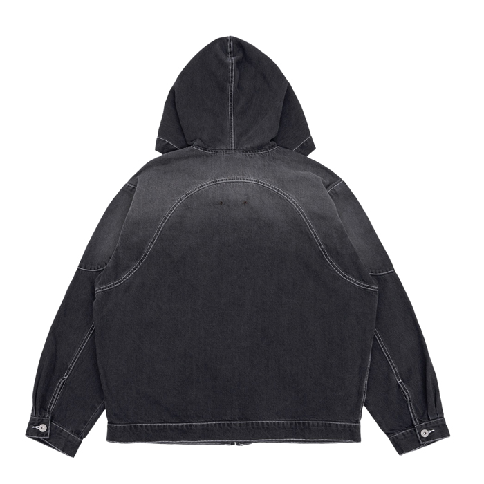INTERBREED MASH UP DENIM HOODIE