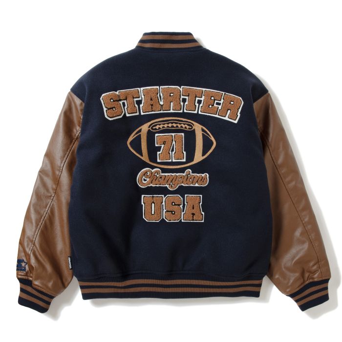 ジャケット・アウター Anchor Inc. Melton Stadium Jacket STARTER MELTON STADIUM JACKET FOOTBALL