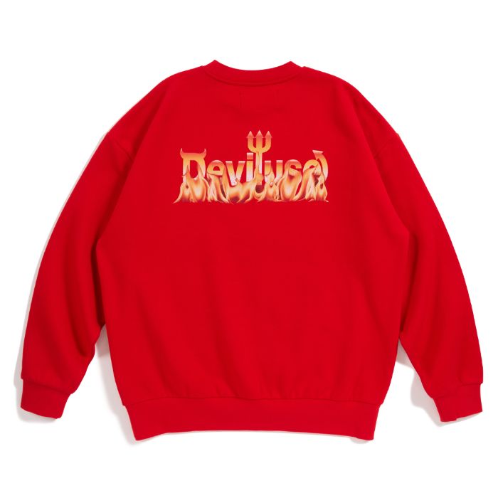 Deviluse FLAME LOGO CREWNECK