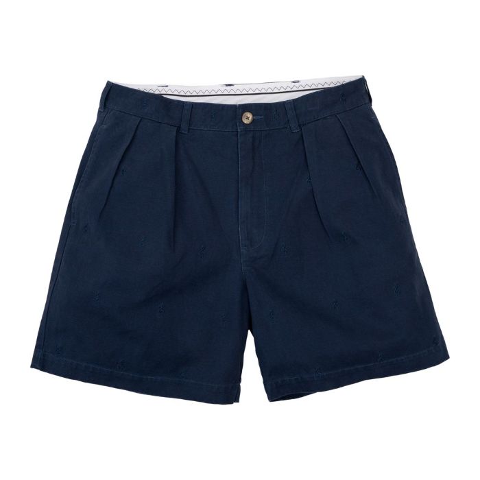 INTERBREED EMBROIDERED TUCK SHORTS