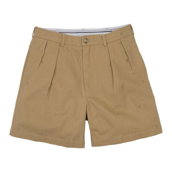 INTERBREED EMBROIDERED TUCK SHORTS