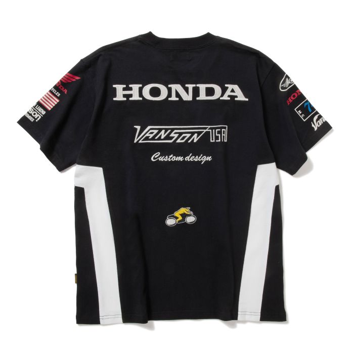 HONDA VANSON ホンダ バンソン コラボ 天竺 半袖 Tシャツ hrv-2404 